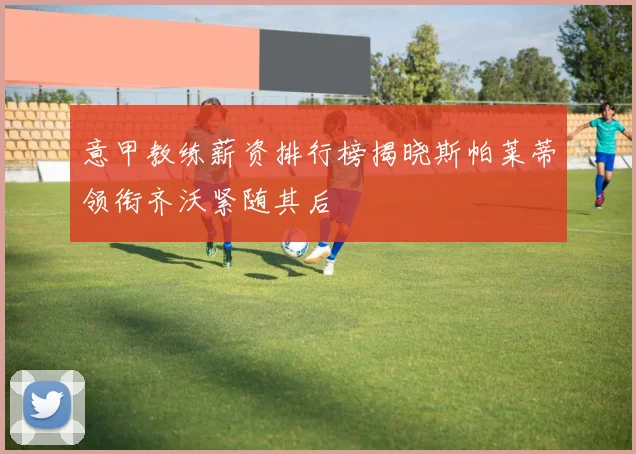 意甲教练薪资排行榜揭晓斯帕莱蒂领衔齐沃紧随其后