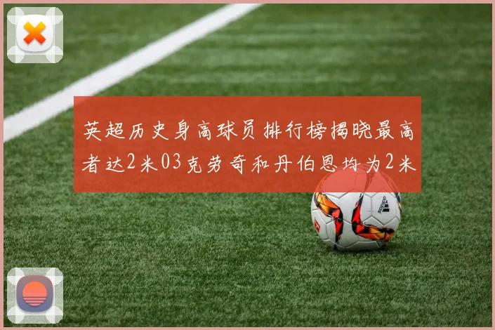 英超历史身高球员排行榜揭晓最高者达2米03克劳奇和丹伯恩均为2米01